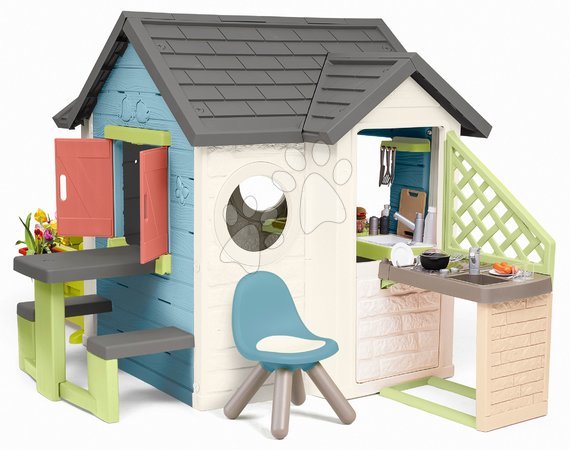 Plastikspielhäuser für Kinder | Seite 6 - Spielhaus mit Restaurant und Geschäft mit Tisch Chef House Life Smoby_1