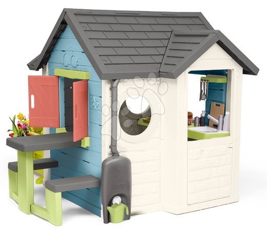 Spielhäuser für Kinder - Spielhaus mit Restaurant und Geschäft mit Vorgarten Chef House Life Smoby - 2
