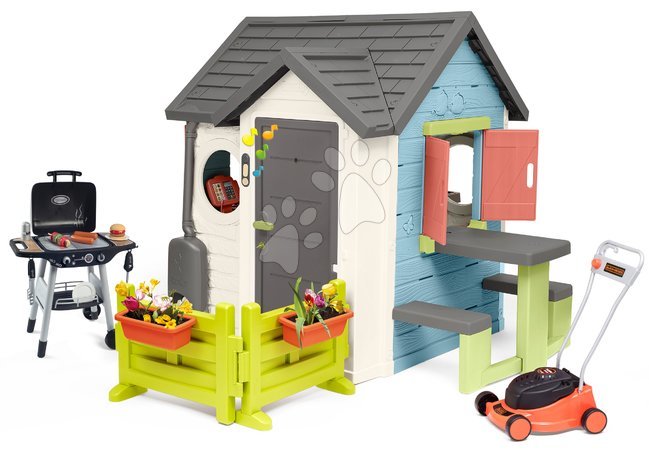 Plastikspielhäuser für Kinder | Seite 6 - Spielhaus mit Restaurant, Grill und Geschäft Chef House Life Smoby