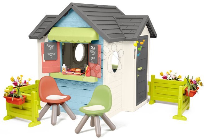 Plastikspielhäuser für Kinder | Seite 6 - Haus mit Restaurant und Geschäft mit zwei Gärten Chef House Life Smoby