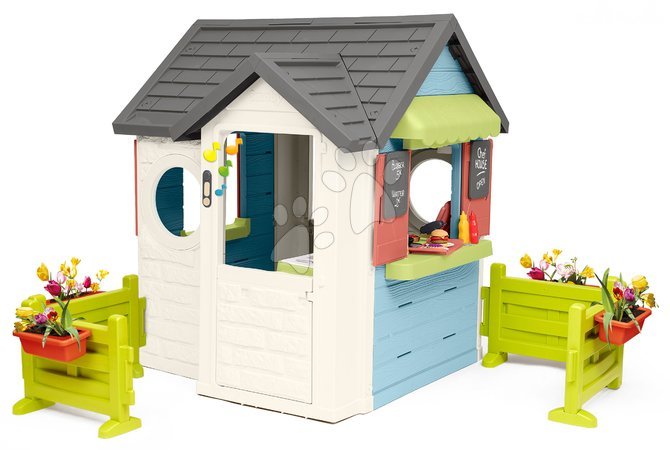 Spielhäuser für Kinder - Haus mit Restaurant und Geschäft mit zwei Gärten Chef House Life Smoby - 2