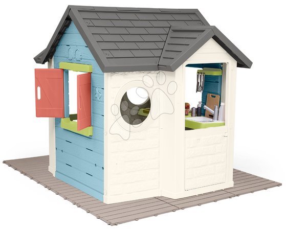 Spielhäuser für Kinder - Spielhaus mit Restaurant und Laden auf Bodenplatte Chef House Life Smoby - 2