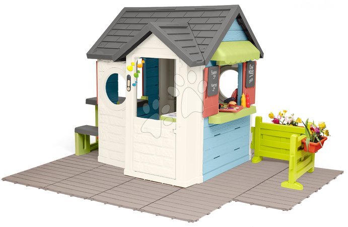 Spielhäuser für Kinder - Spielhaus mit Geschäft und Restaurant mit halben Türen Chef House Life Smoby - 2