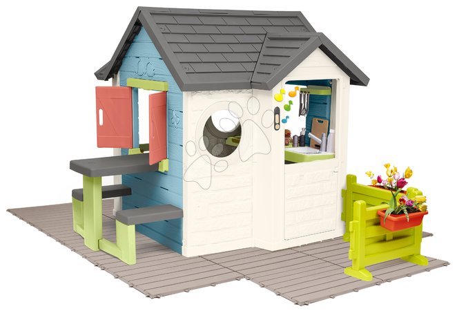 Spielhäuser für Kinder - Spielhaus mit Geschäft und Restaurant mit halben Türen Chef House Life Smoby - 3