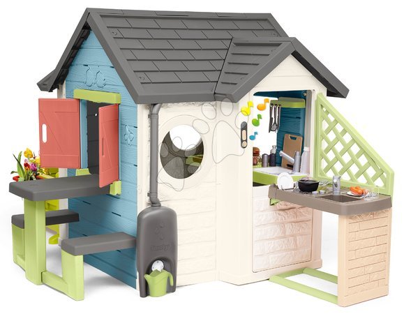 Spielhaus-Sets - Spielhaus mit Geschäft, Restaurant und Schaukel Chef House Life Smoby - 2