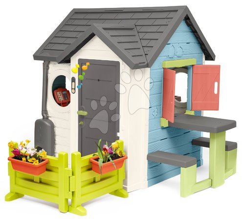 Spielhaus-Sets - Spielhaus mit Geschäft, Restaurant und Schaukel Chef House Life Smoby - 3