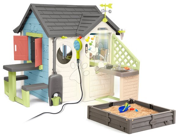 Domečky sety - Domeček s obchodem a restaurací s pískovištěm Chef House Life Smoby