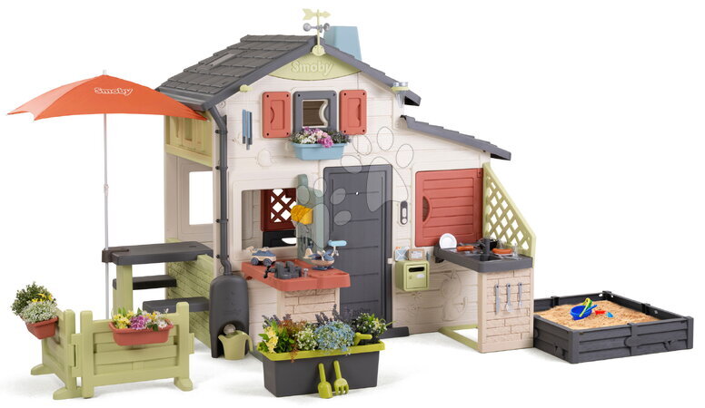 Troverete solo da noi - Casetta degli Amici con sabbiera accanto alla cucinetta Friends House Life Smoby