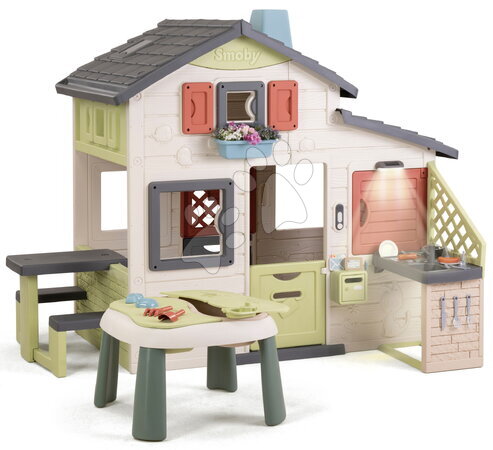 Smoby - Maison des amis avec table pour eau et sable Friends House Life Smoby