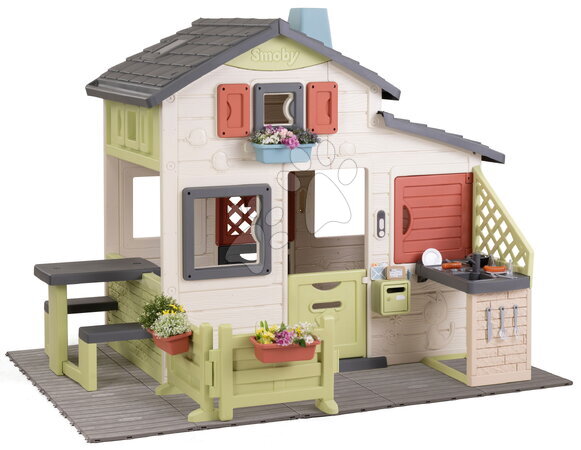 Smoby - Maison des amis sur sol pour jardiniers Friends House Life Smoby