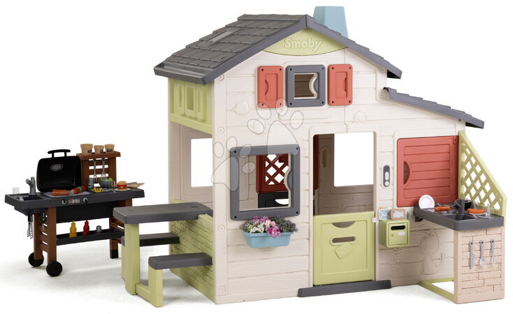 Smoby - Maison des amis et coin cuisine avec grill Friends House Life Smoby