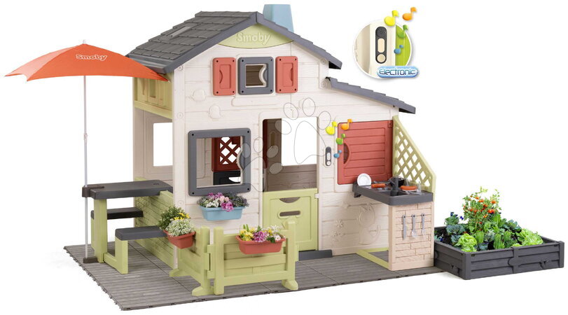 Od 3 do 6 rokov - Domček Priateľov so záhradkou na podlahe Friends House Life Smoby