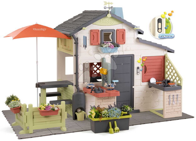 Smoby | Pagina 2 - Casetta Degli Amici con ombrellone sul pavimento Friends House Life Smoby