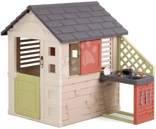Smoby - Maison avec sonnette Nature Playhouse&Kitchen Life Smoby