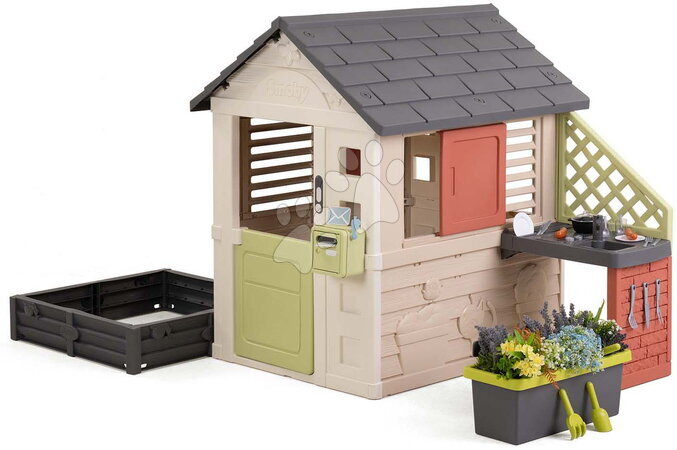 Smoby - Maisonnette pour jardin Nature Playhouse&Kitchen Life Smoby