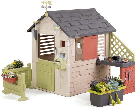 Smoby - Maison avec station météo Nature Playhouse&Kitchen Life Smoby