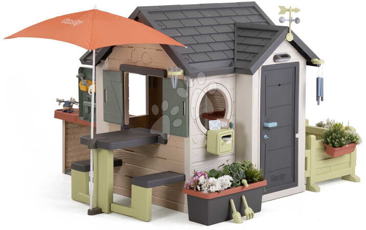  - Havestue med lampe over indgang Garden House Life Smoby
