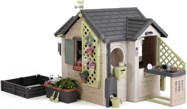  - Havemodul med skur ved tagrende Garden House Life Smoby