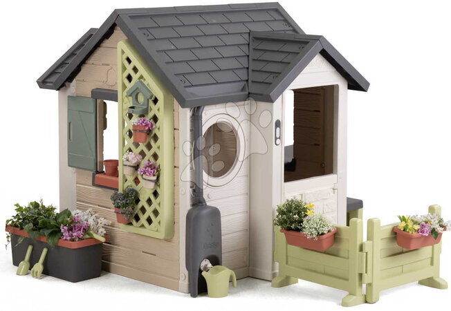 Dětské domečky | Strana 10 - Domeček Zahradník s plotem u okénka Garden House Life Smoby