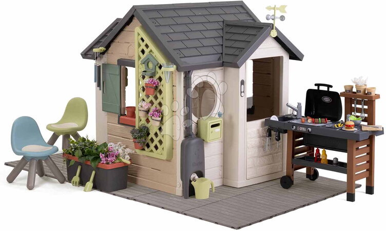  - Градинска къщичка за под с барбекю Garden House Life Smoby_1