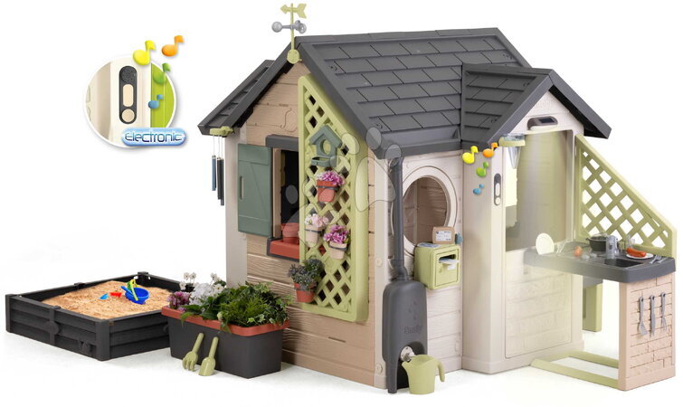  - Havemodul med skur ved tagrende Garden House Life Smoby