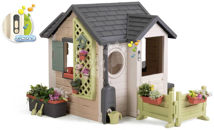Legehuse - Havestue med hegn ved vinduesåbning Garden House Life Smoby