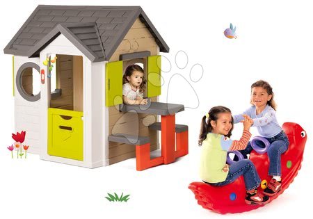 Spielhäuser mit Schaukel - Set Häuschen My Neo House DeLuxe Smoby
