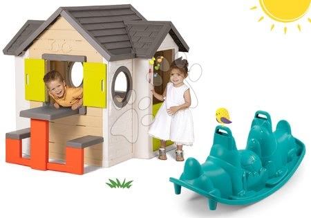 Spielhäuser mit Schaukel - Set Häuschen My Neo House DeLuxe Smoby_1