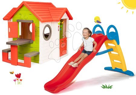 Căsuțe și tobogan pentru grădină - Set căsuţă My Neo House DeLuxe Smoby - 59