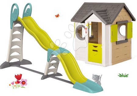 Detský domček so šmýkačkou - Set domček My Neo House DeLuxe Smoby