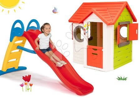 Kerti játszóházak csúszdával - Szett házikó My Neo House DeLuxe Smoby - 49
