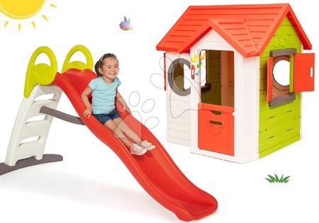 Kerti játszóházak csúszdával - Szett házikó My Neo House DeLuxe Smoby - 48