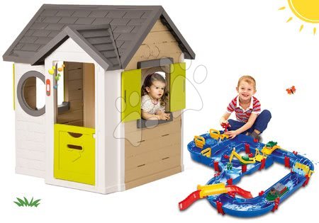 Spielhäuser mit Wasserrutsche - Set Häuschen My Neo House DeLuxe Smoby
