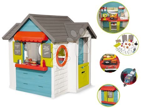 Igrače za otroke od 2. do 3. leta - Komplet hišica z vrtno restavracijo Chef House DeLuxe Smoby_1