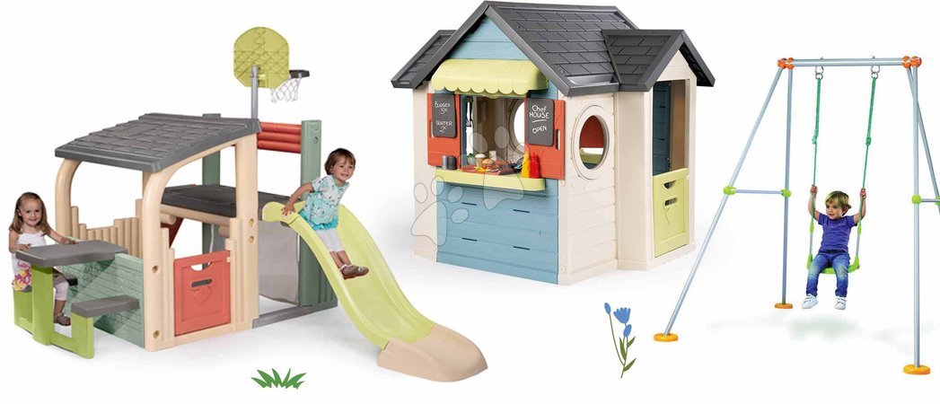 Smoby - Set domček s reštauráciou a obchod s hojdačkou Chef House Life Smoby