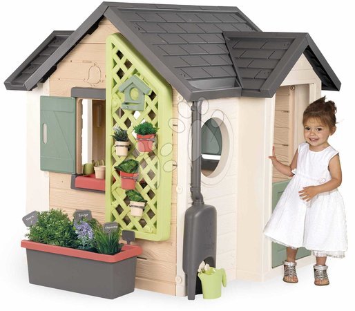 Casitas con tobogán - Set de casa de jardín para jardineros con tobogán XL de 2,3 m con riego Garden House Smoby - 10