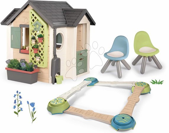 Smoby - Szett házikó kertész részére kalandpályával Adventure Garden House Smoby