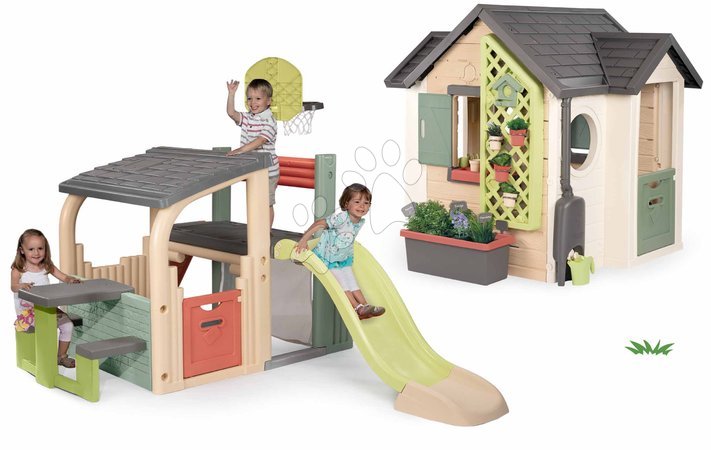 Smoby | Page 2 - Maison du jardinier avec centre sportif et toboggan de 1,5 m Garden House Smoby