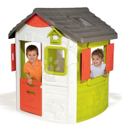 Otroške hišice - Komplet hišica Neo Jura Lodge Smoby z dvema vrati_1