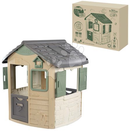 Especialmente solo en nuestra tienda - Casa ecológica con equipamiento para cocinero en colores naturales Neo Jura Lodge Playhouse Green Smoby - 20