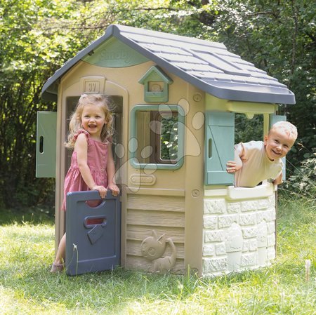Especialmente solo en nuestra tienda - Casa ecológica con equipamiento para cocinero en colores naturales Neo Jura Lodge Playhouse Green Smoby - 1