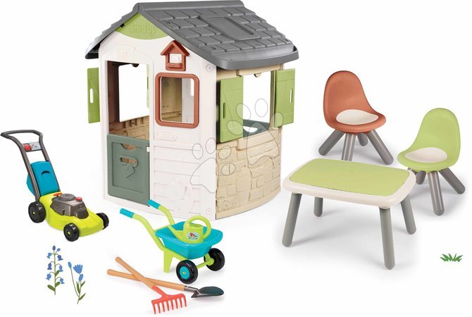 De 2 a 3 años - Set de casa ecológica Neo Jura Lodge Playhouse Green Smoby