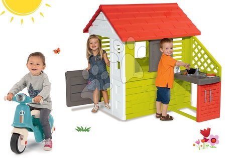 Hračky pro kluky - Set domeček Pretty Nature s letní kuchyňkou Smoby