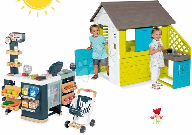 Spielhäuser Sets | Seite 3 - Set Häuschen Pretty Blue Smoby