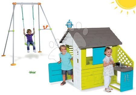 Case per bambini con altalena - Set casa Pretty Blue Smoby