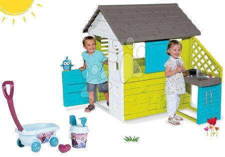 Spielhäuser Sets - Set Häuschen Pretty Blue Smoby