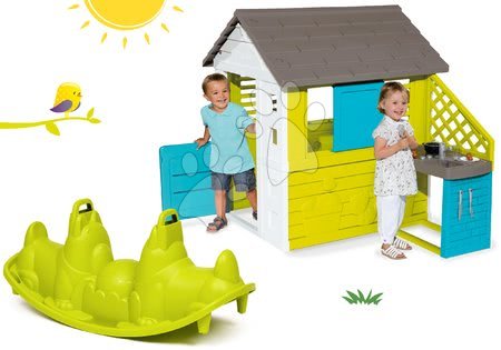 Spielhäuser mit Schaukel - Set Häuschen Pretty Blue Smoby