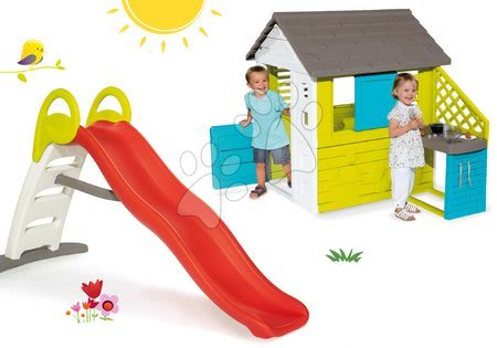 Casitas con tobogán - Set domček Pretty Blue Smoby - 27