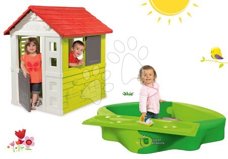 Hračky pro děvčata - Set domeček Nature se zasouvací okenicí Smoby