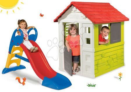 Domečky se skluzavkou - Set domeček Nature se zasouvací okenicí Smoby - 17